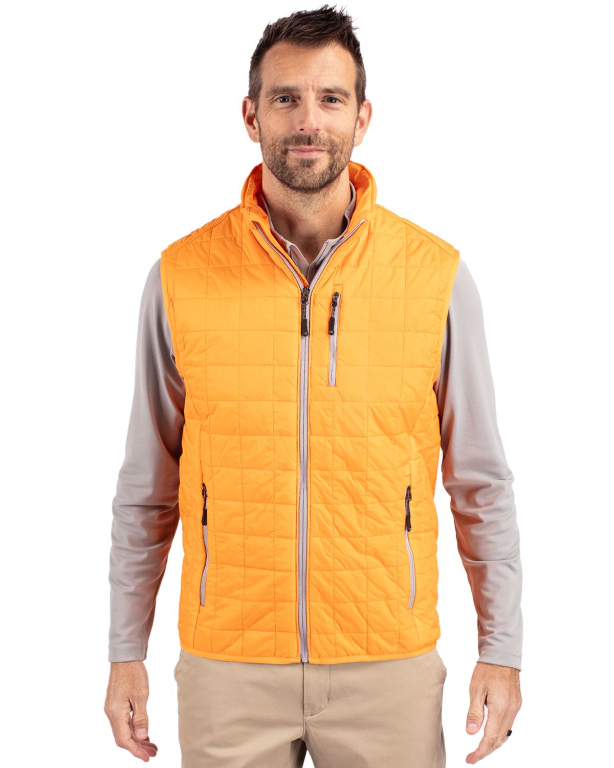 Cutter & Buck Rainier Recycled Insulated Puffer Mens Full Zip Vest - MCO00019