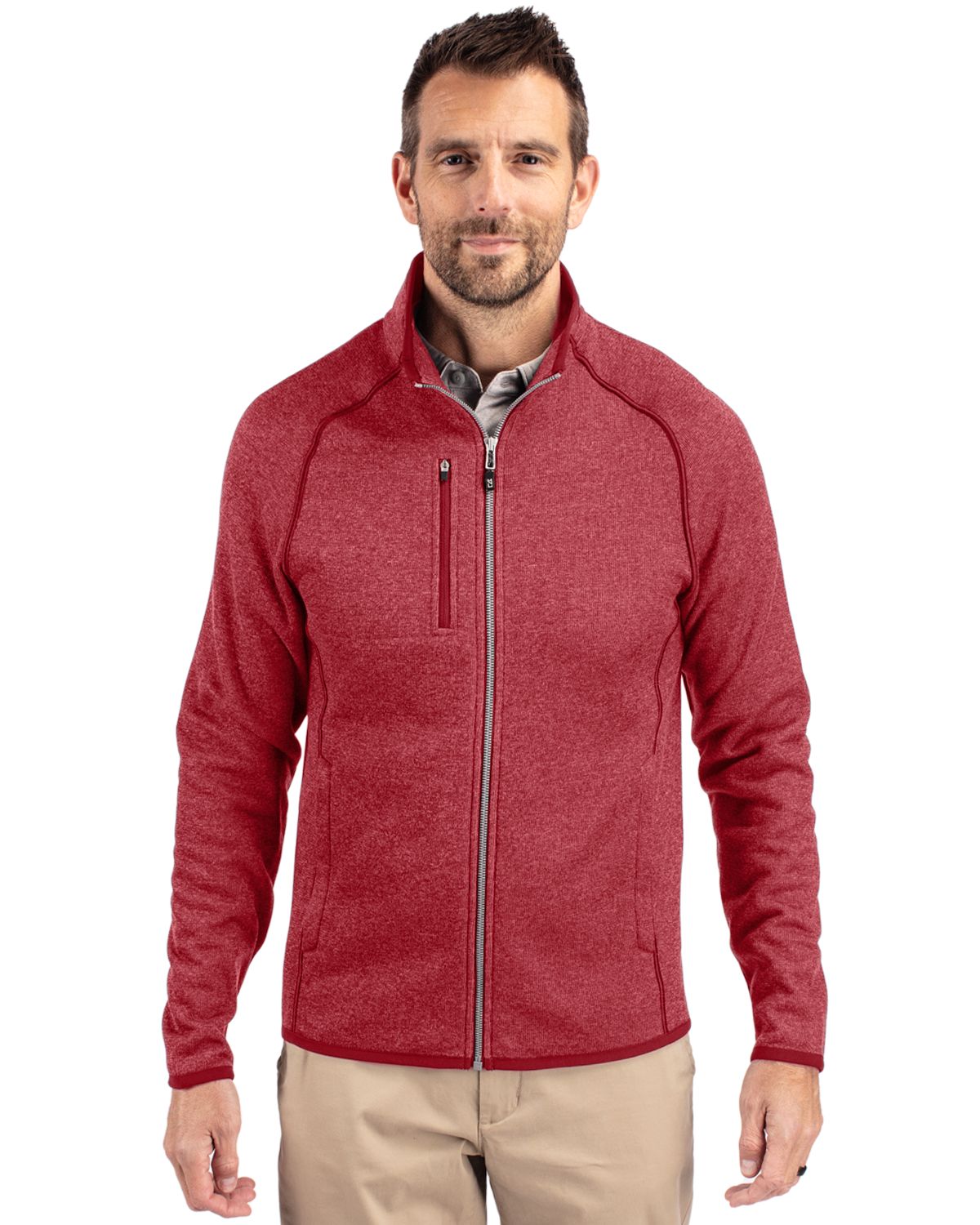 Cutter & Buck Mainsail Sweater-Knit Mens Full Zip Jacket - MCO00050