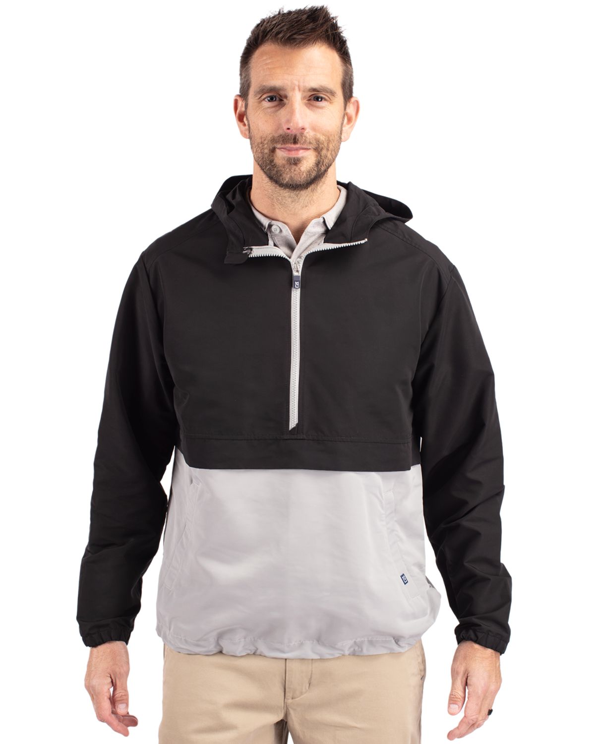 Cutter & Buck Charter Recycled PackableMensHalf Zip Anorak Jacket - MCO00074