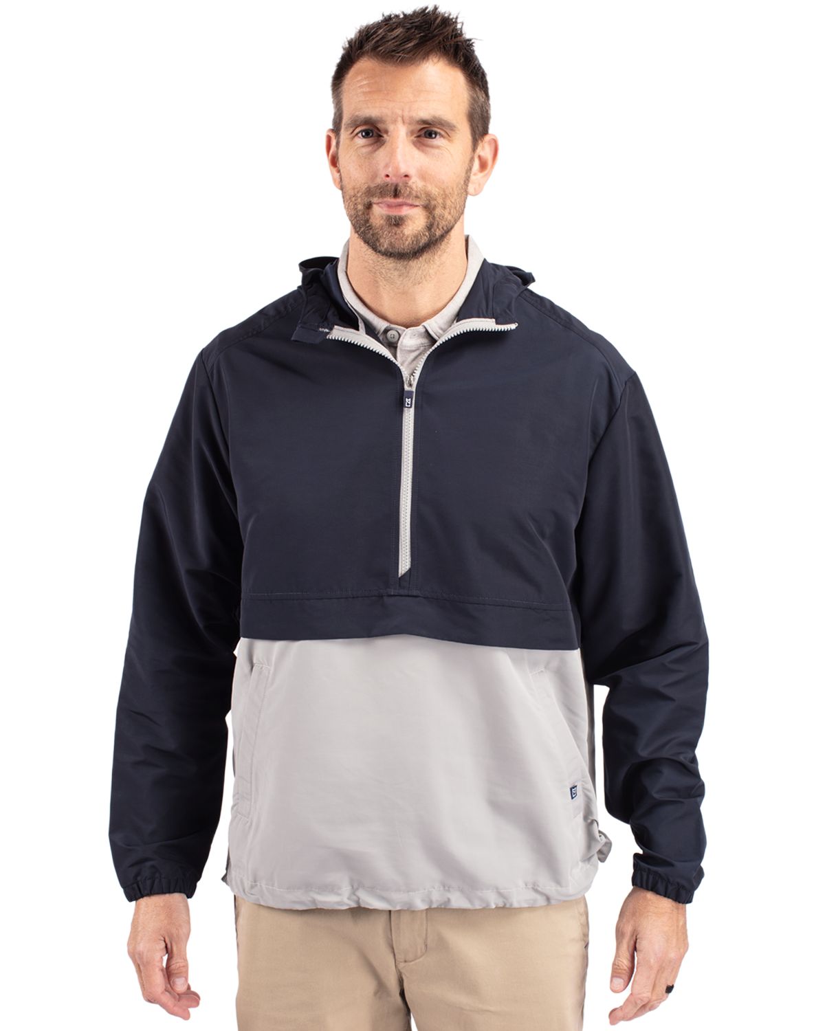 Cutter & Buck Charter Recycled PackableMensHalf Zip Anorak Jacket - MCO00074