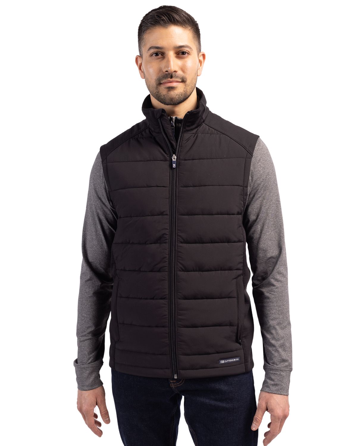 Cutter & Buck Evoke RecycledHoneycombFleeceMensHybrid Full Zip Vest - MCO00076