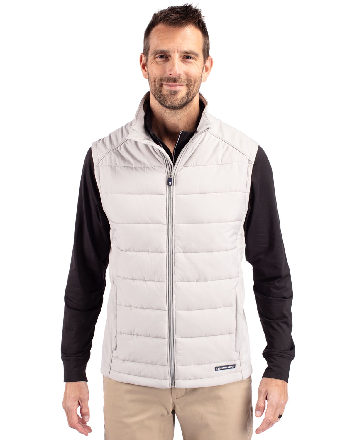 Cutter & Buck Evoke RecycledHoneycombFleeceMensHybrid Full Zip Vest - MCO00076