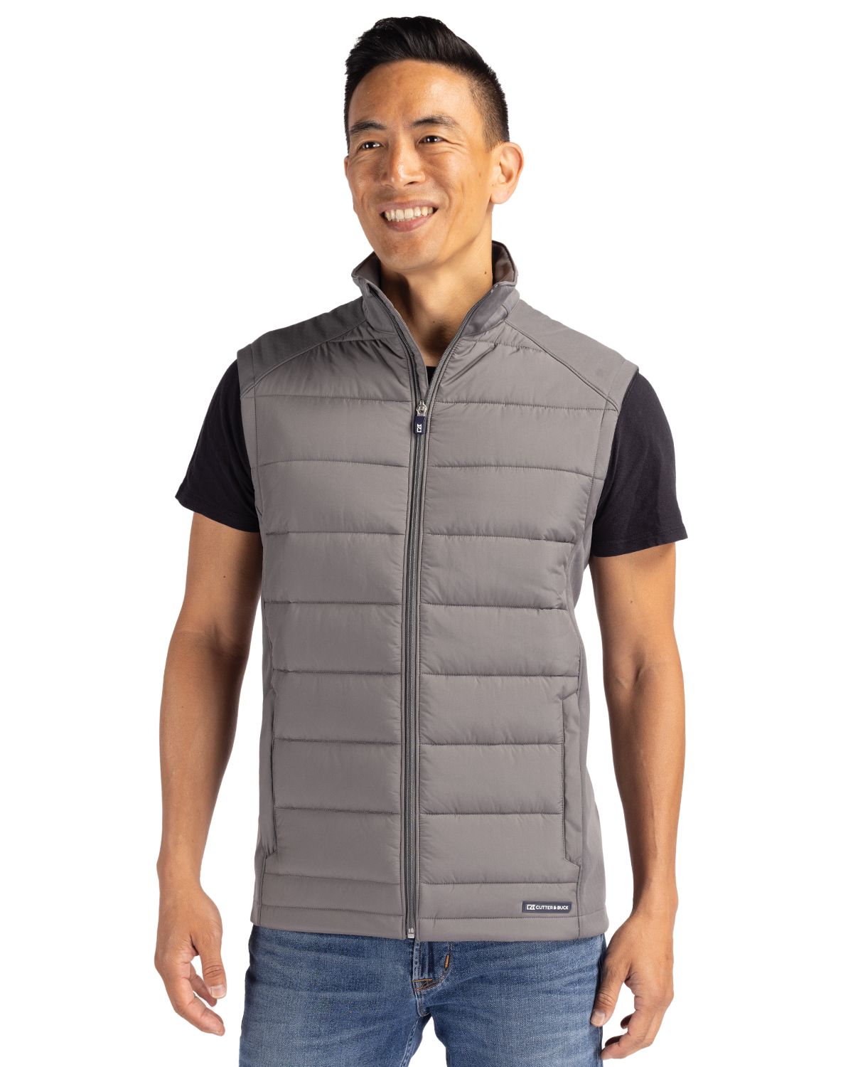 Cutter & Buck Evoke RecycledHoneycombFleeceMensHybrid Full Zip Vest - MCO00076