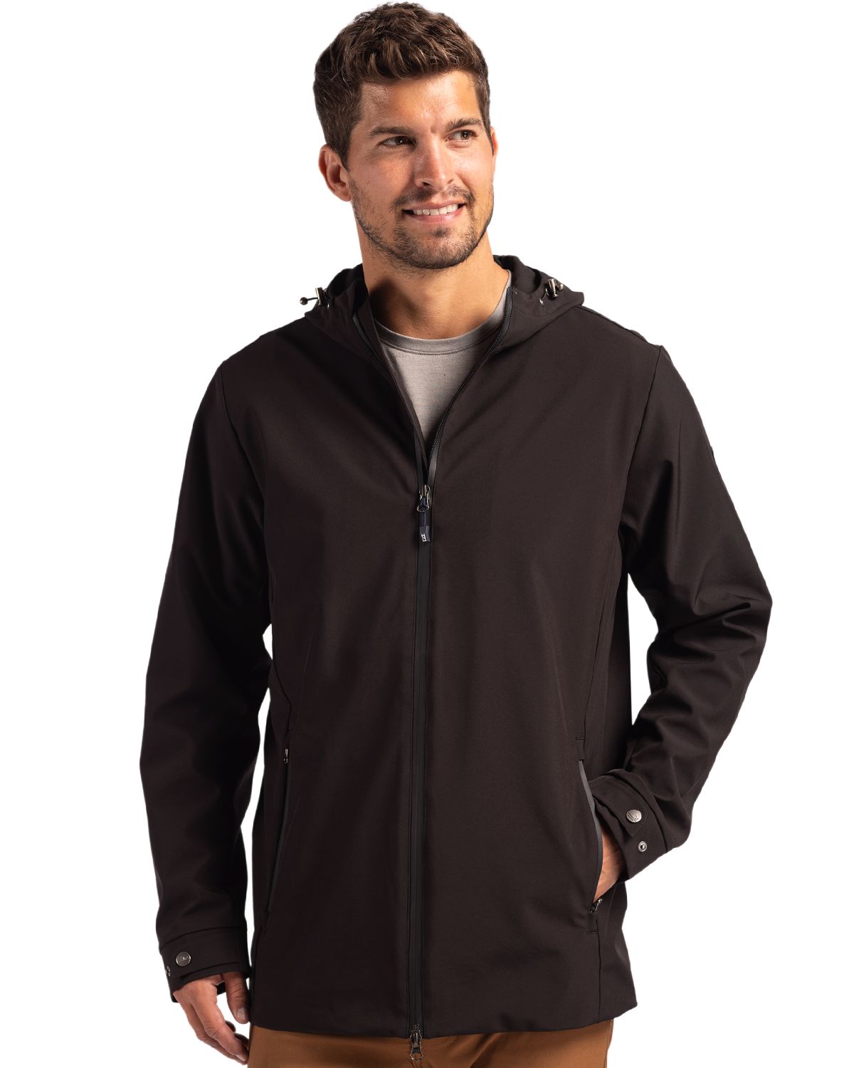 Cutter & Buck Camano Recycled Everyday Stretch Water Resistant Mens Full Zip Jacket - MCO00096