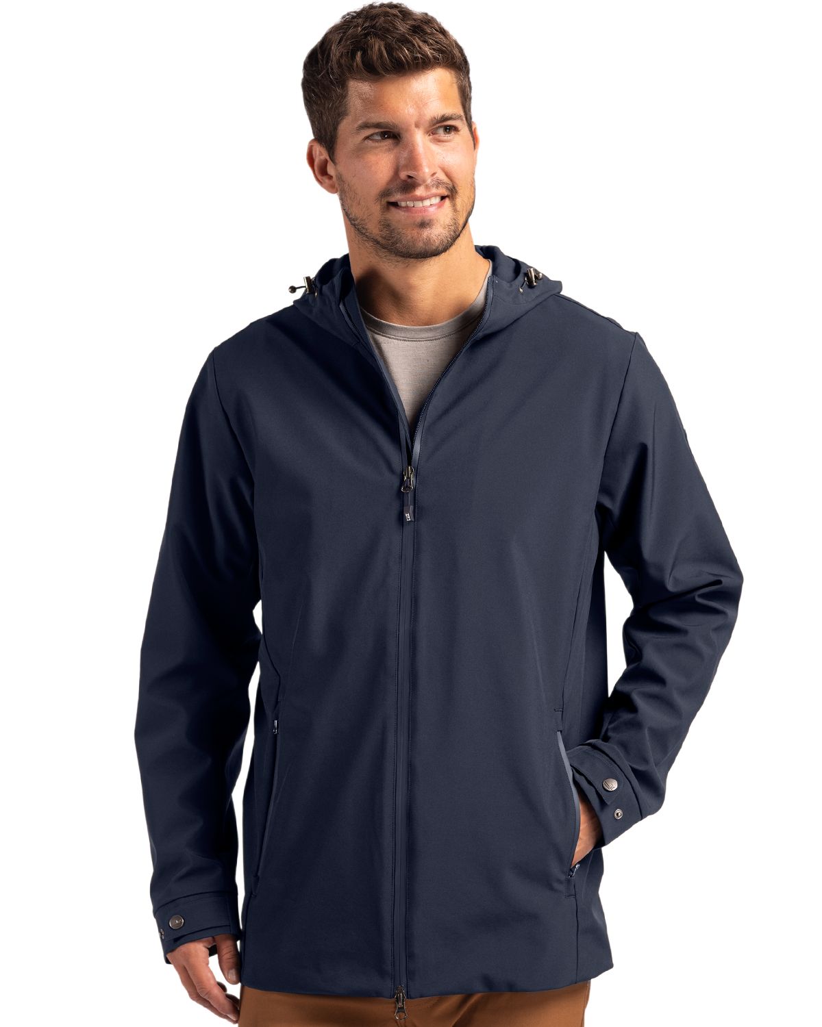 Cutter & Buck Camano Recycled Everyday Stretch Water Resistant Mens Full Zip Jacket - MCO00096