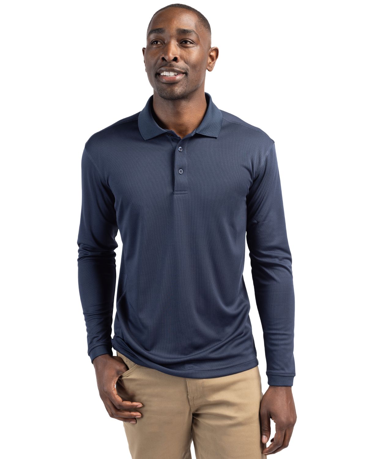 Clique Ice Pique Tech Mens Long Sleeve Polo - MQK00079