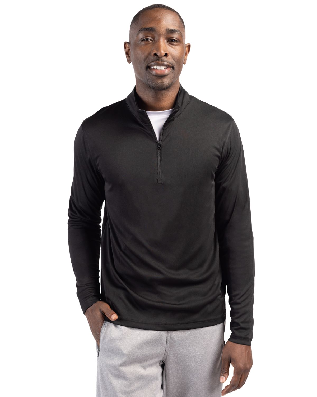 Clique Spin Solution-dyed Performance Interlock Mens Half Zip - MQK00099