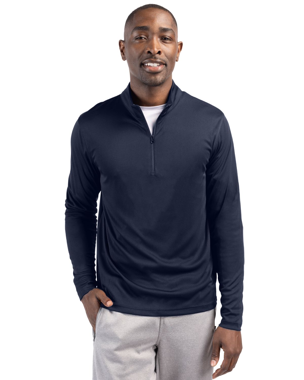 Clique Spin Solution-dyed Performance Interlock Mens Half Zip - MQK00099
