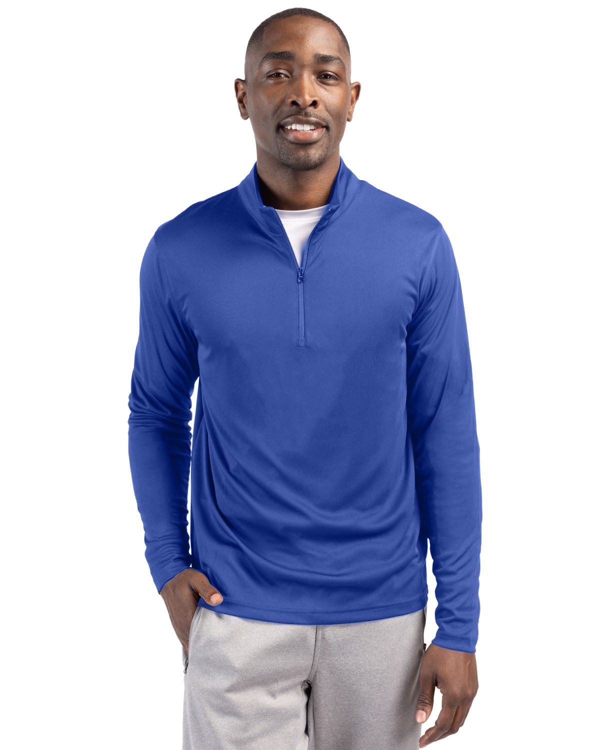 Clique Spin Solution-dyed Performance Interlock Mens Half Zip - MQK00099