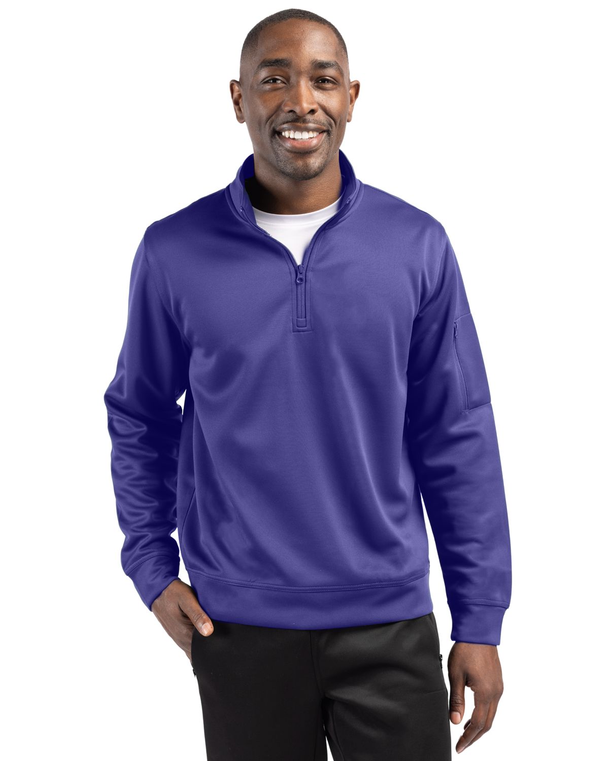 Clique Lift Solution-dyed Performance Unisex Half Zip Sweatshirt - MQK00110