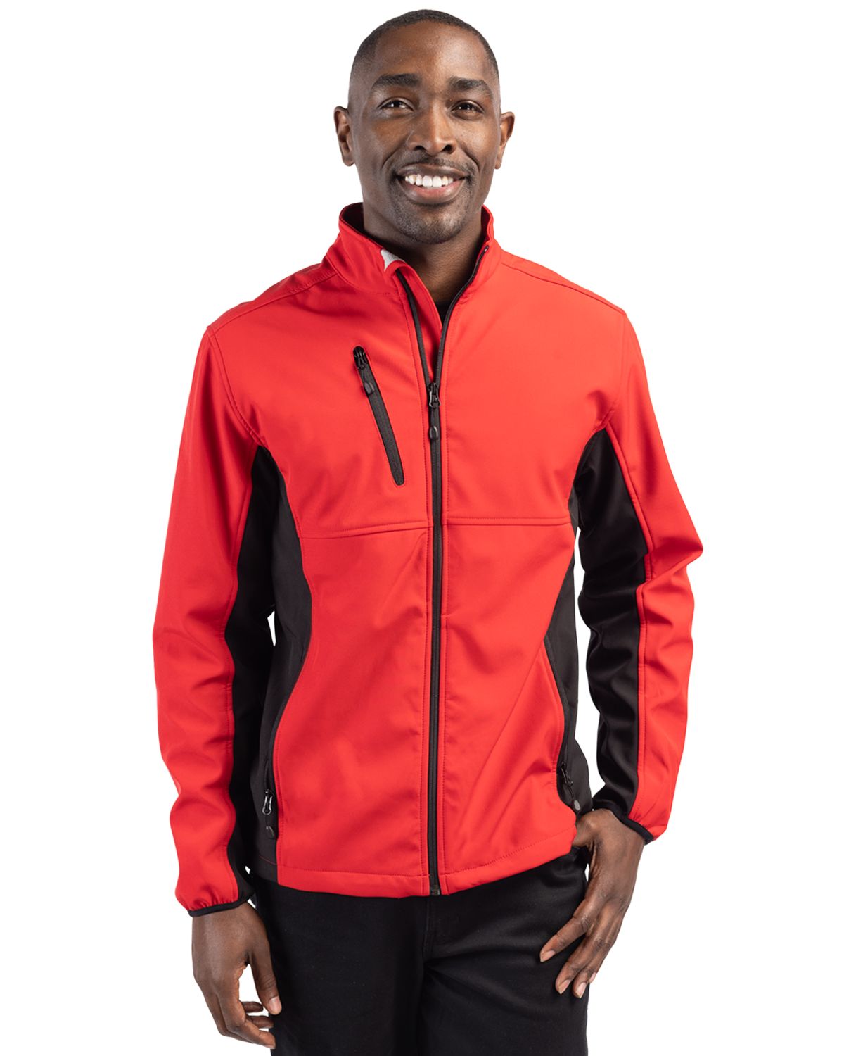 Clique Narvik Recycled Colorblock Stretch Softshell Mens Full Zip Jacket - MQO00056