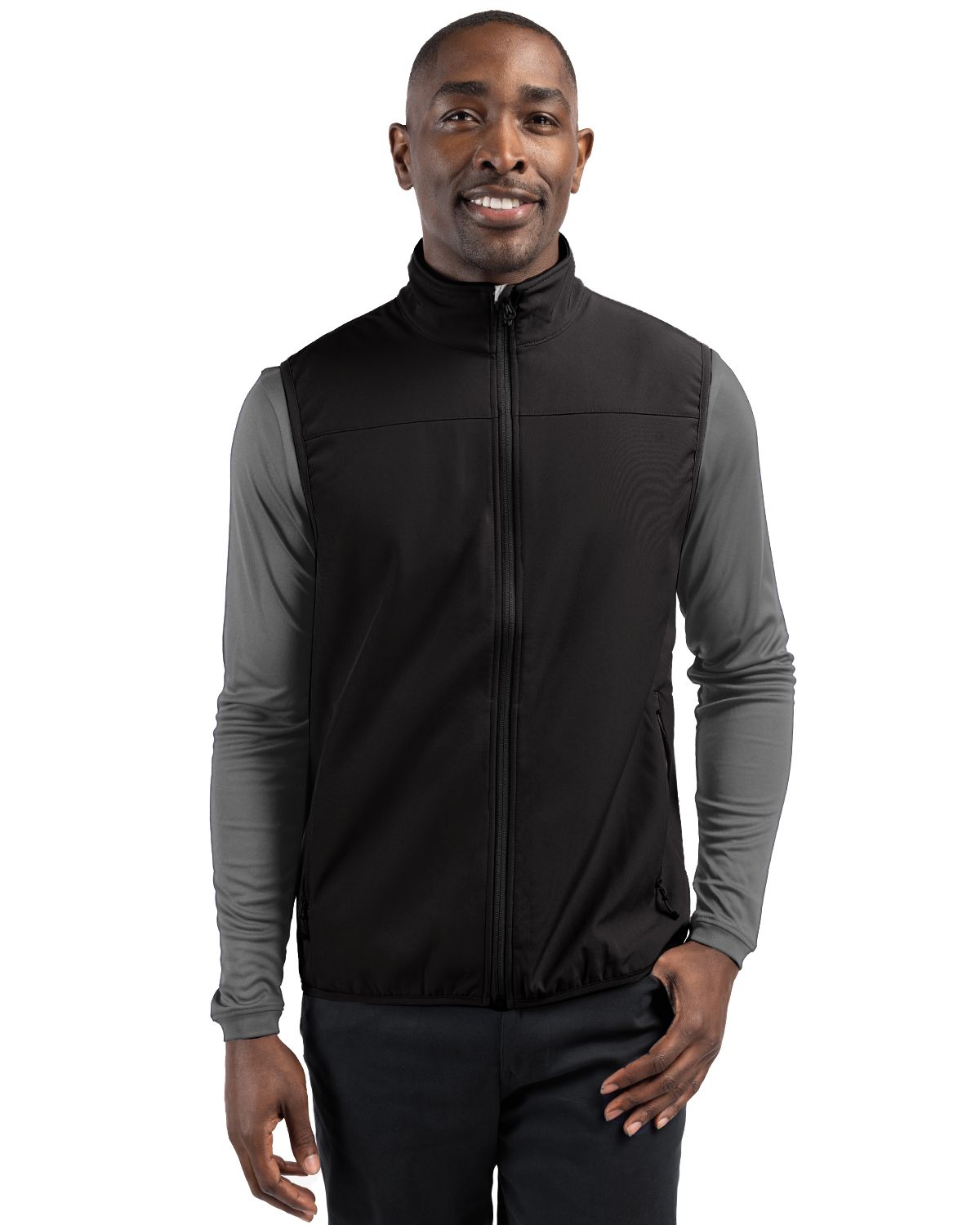 Clique Trail Recycled Stretch Softshell Mens Full Zip Vest - MQO00068