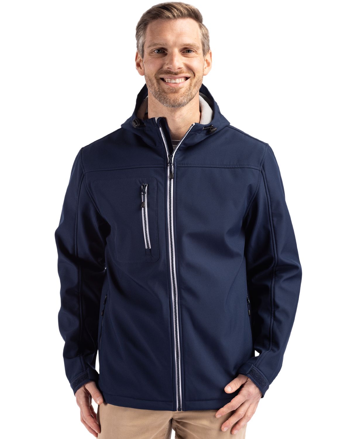 Clique Telemark Recycled Stretch Softshell Mens Full Zip Hooded Jacket - MQO00075