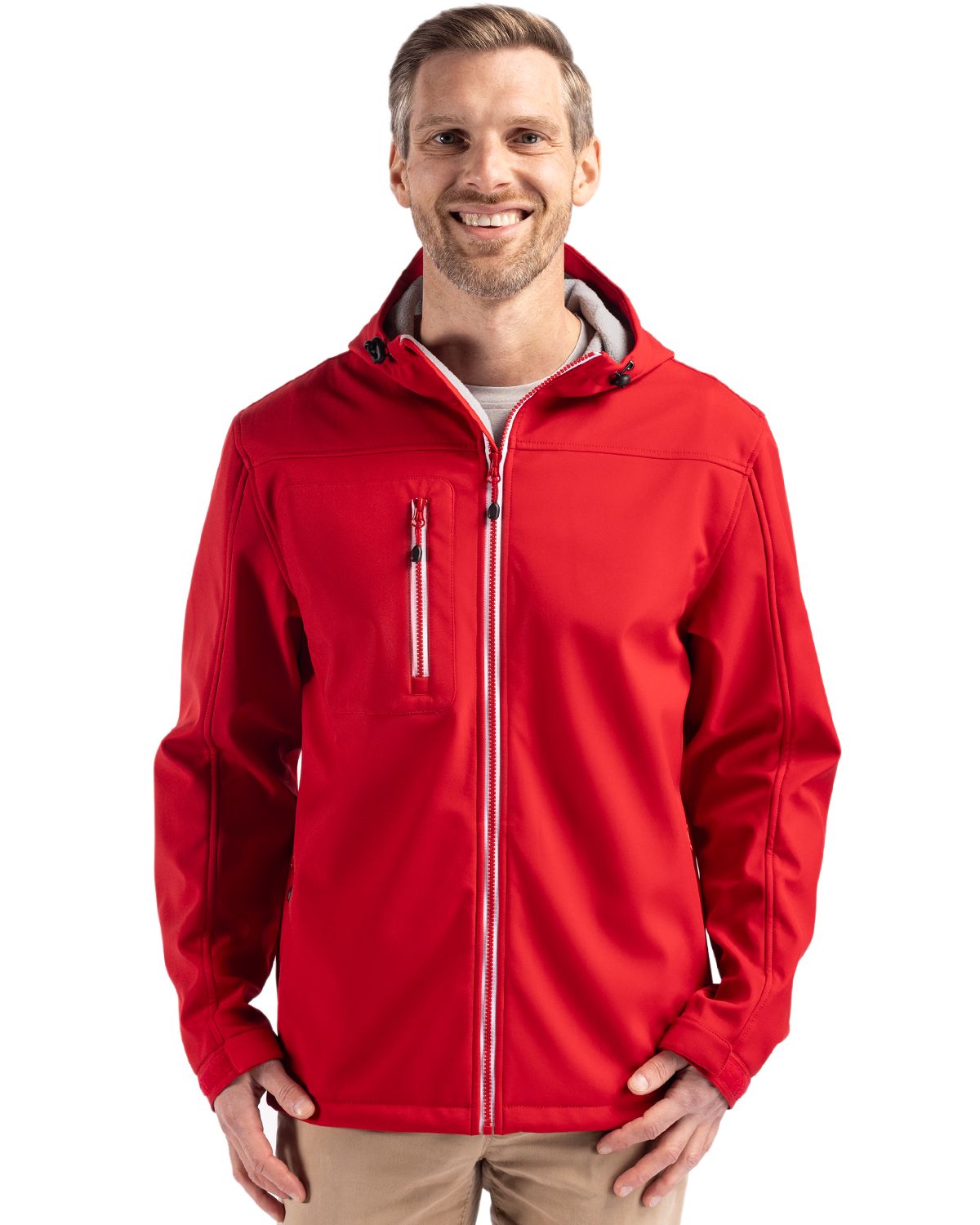 Clique Telemark Recycled Stretch Softshell Mens Full Zip Hooded Jacket - MQO00075