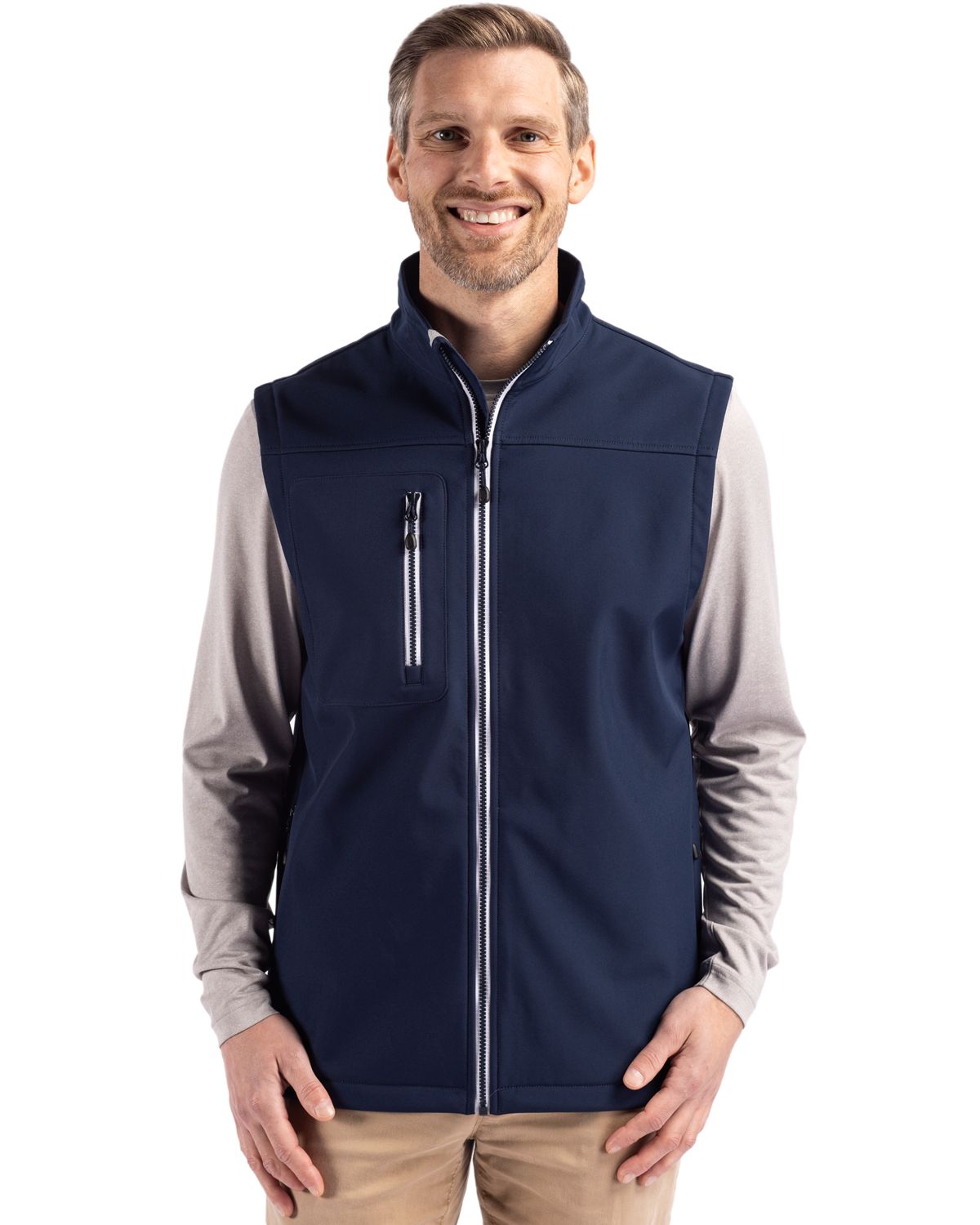 Clique Telemark Recycled Stretch Softshell Mens Full Zip Vest - MQO00076
