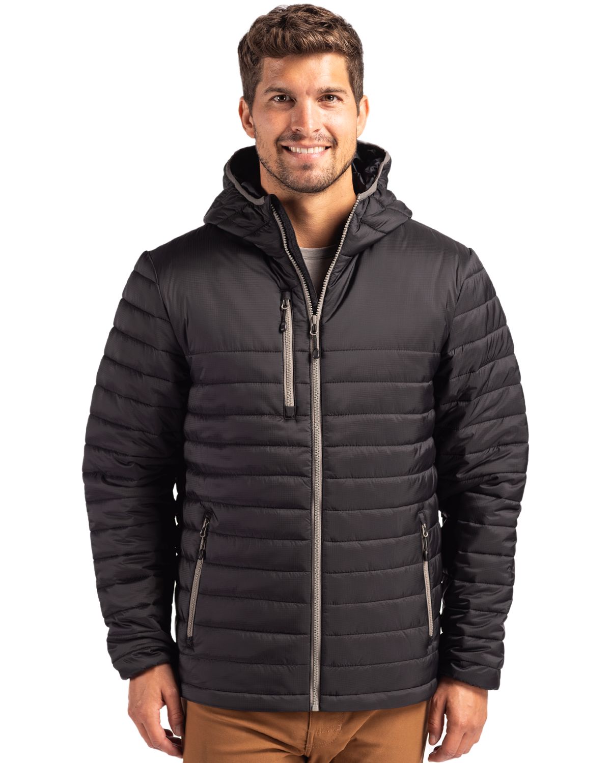 Clique Valhalla Recycled Insulated Puffer Mens Full Zip Hooded Jacket - MQO00081