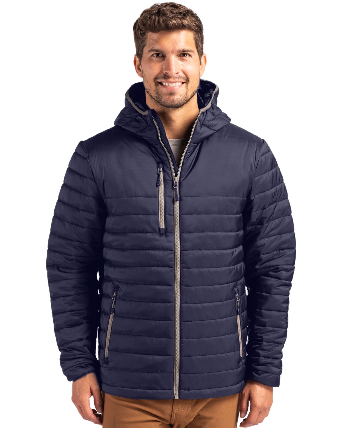Clique Valhalla Recycled Insulated Puffer Mens Full Zip Hooded Jacket - MQO00081