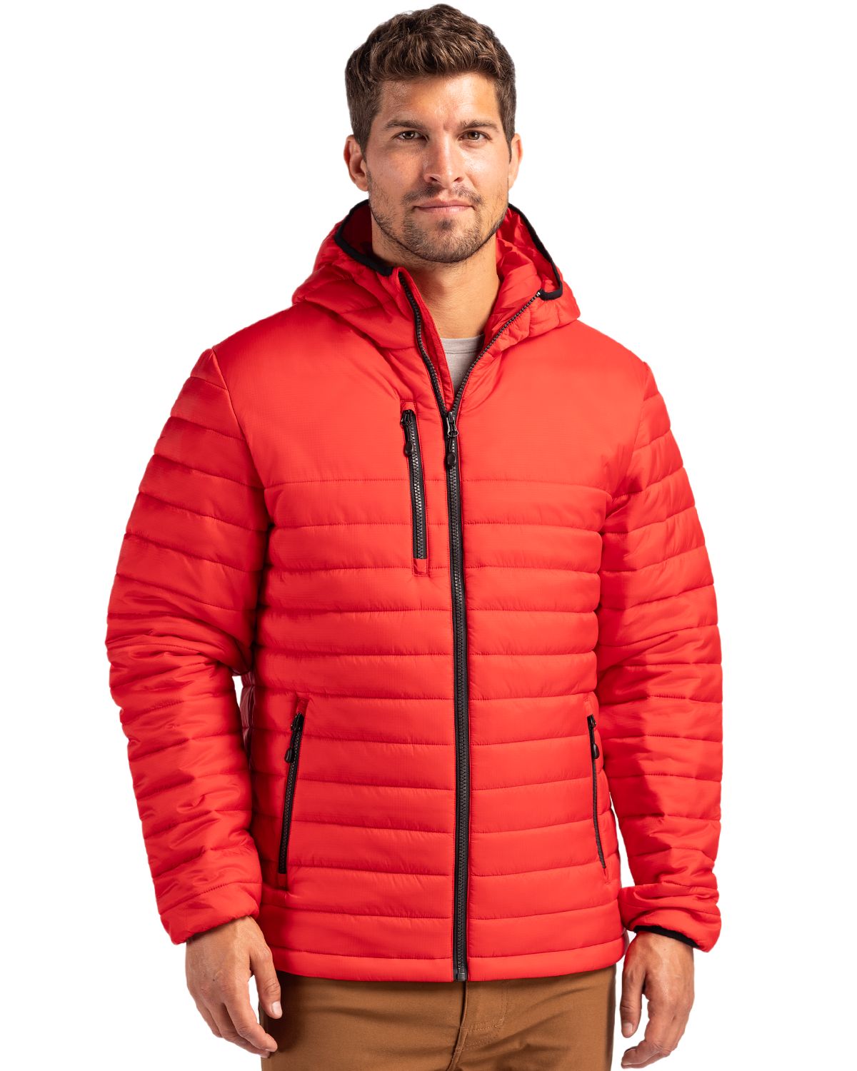 Clique Valhalla Recycled Insulated Puffer Mens Full Zip Hooded Jacket - MQO00081