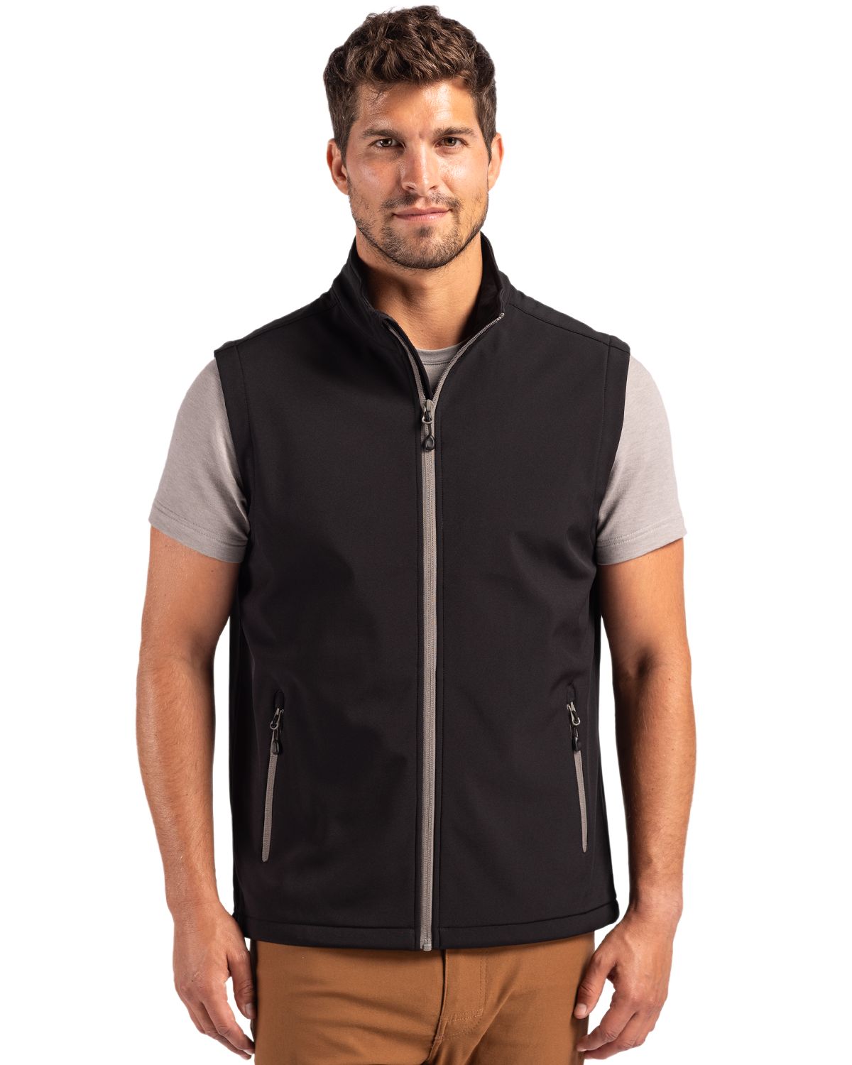 Clique Tempo Recycled Stretch Softshell Mens Full Zip Vest - MQO00085