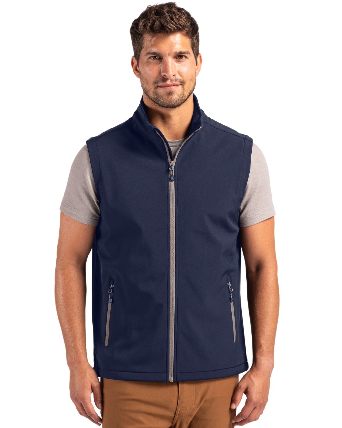 Clique Tempo Recycled Stretch Softshell Mens Full Zip Vest - MQO00085