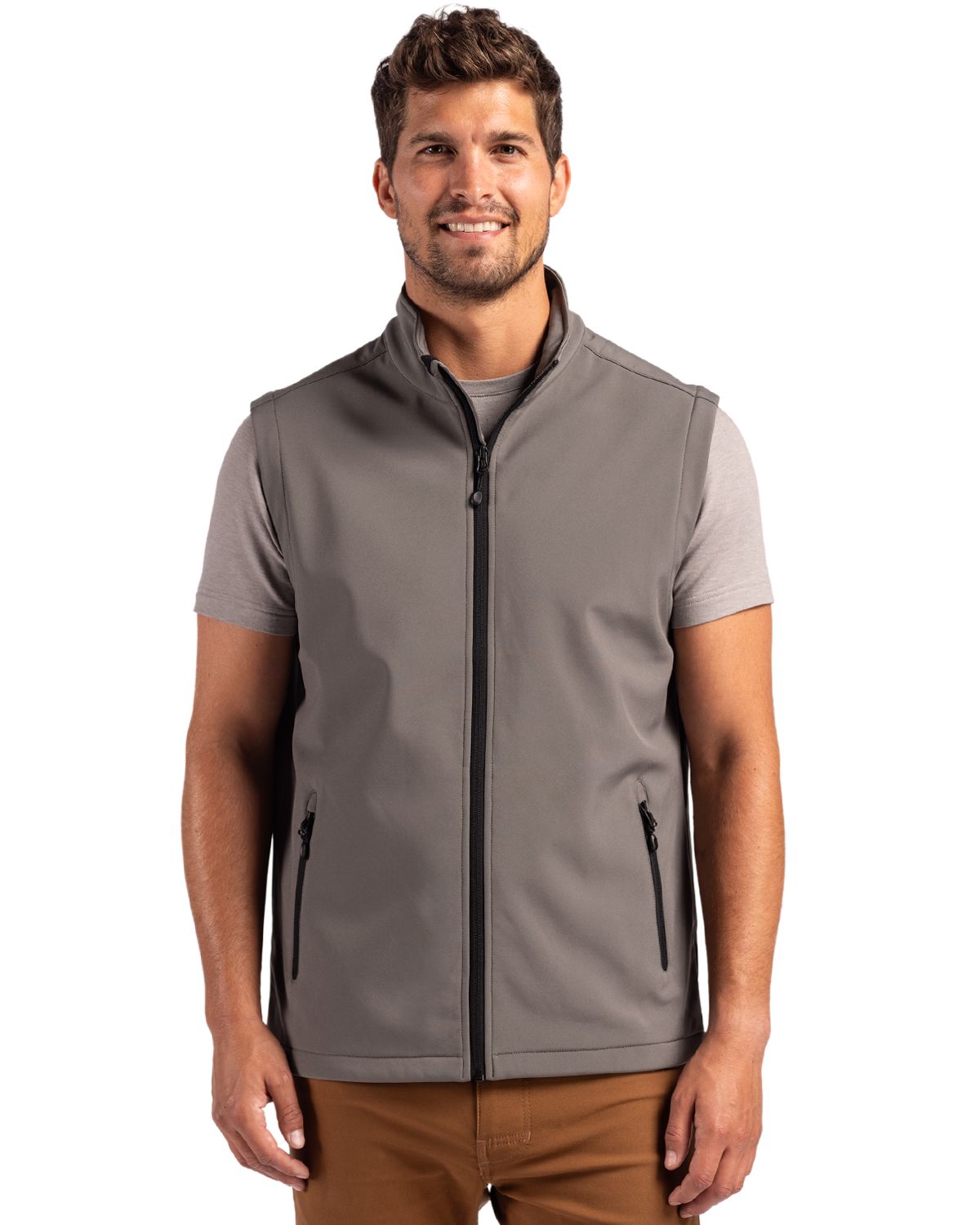 Clique Tempo Recycled Stretch Softshell Mens Full Zip Vest - MQO00085