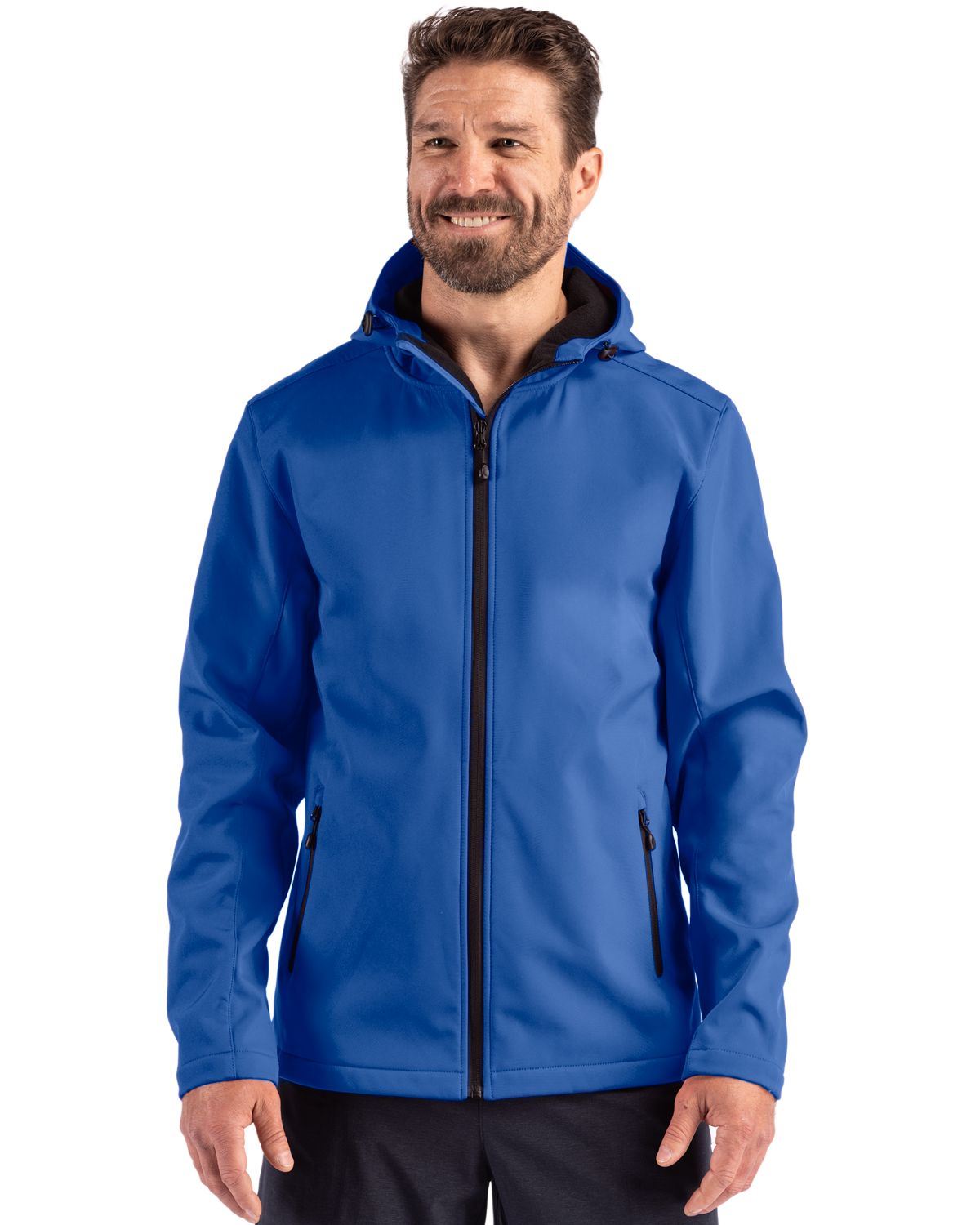 Clique Tempo Recycled Stretch Softshell Mens Full Zip Hooded Jacket - MQO00086