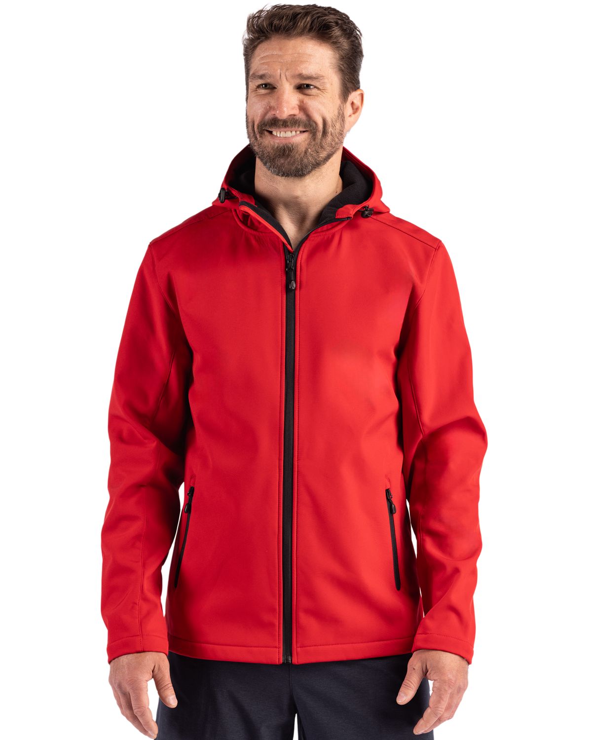 Clique Tempo Recycled Stretch Softshell Mens Full Zip Hooded Jacket - MQO00086