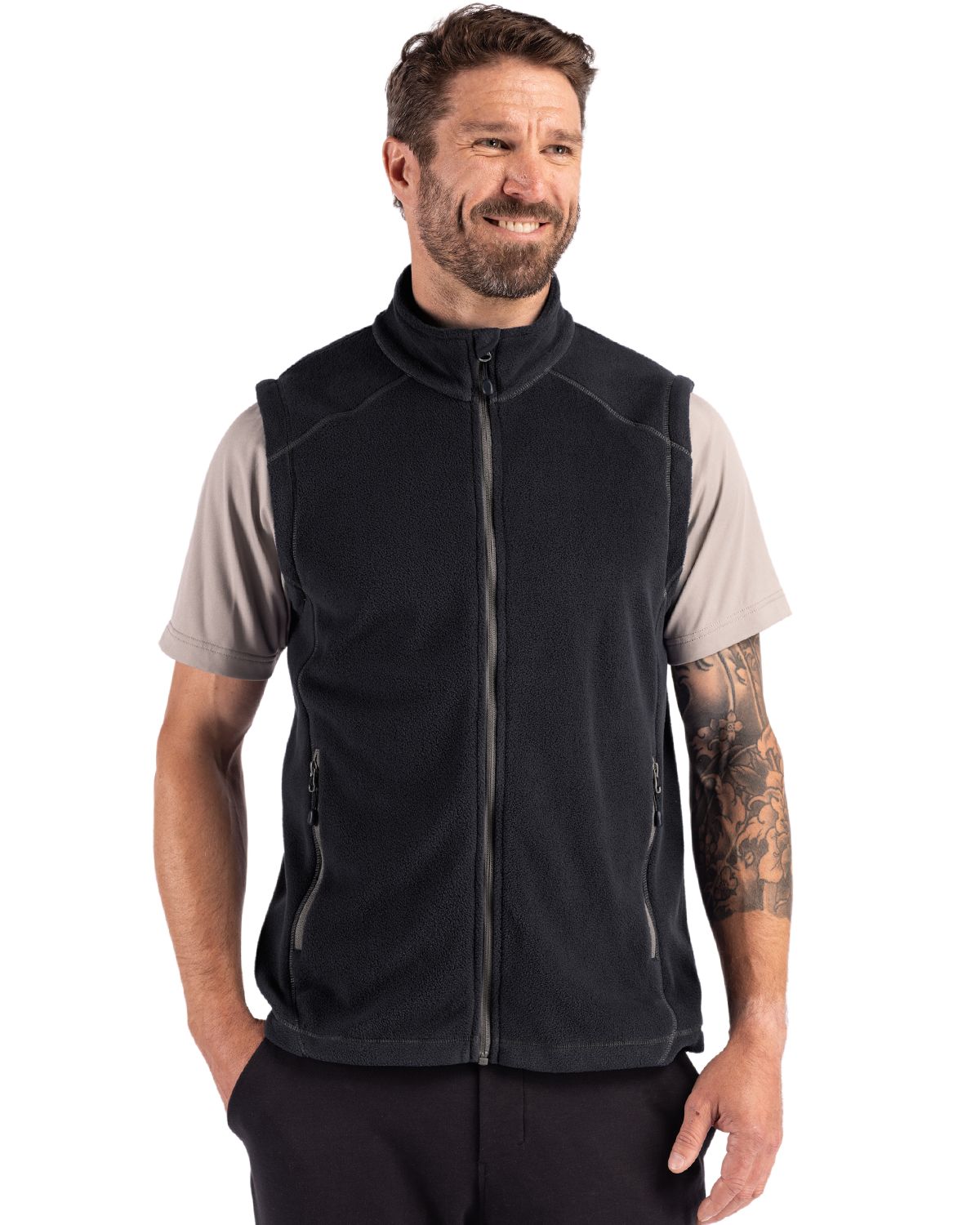 Clique Powder Recycled Fleece Mens Full Zip Vest - MQO00089