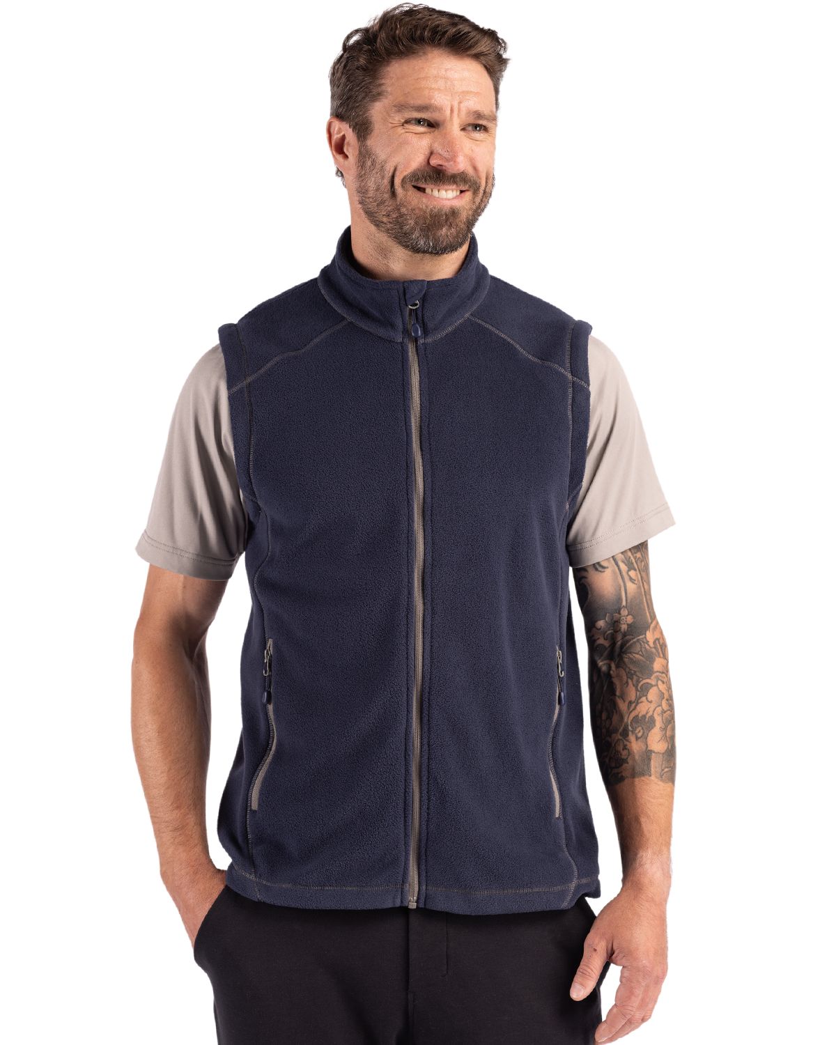 Clique Powder Recycled Fleece Mens Full Zip Vest - MQO00089