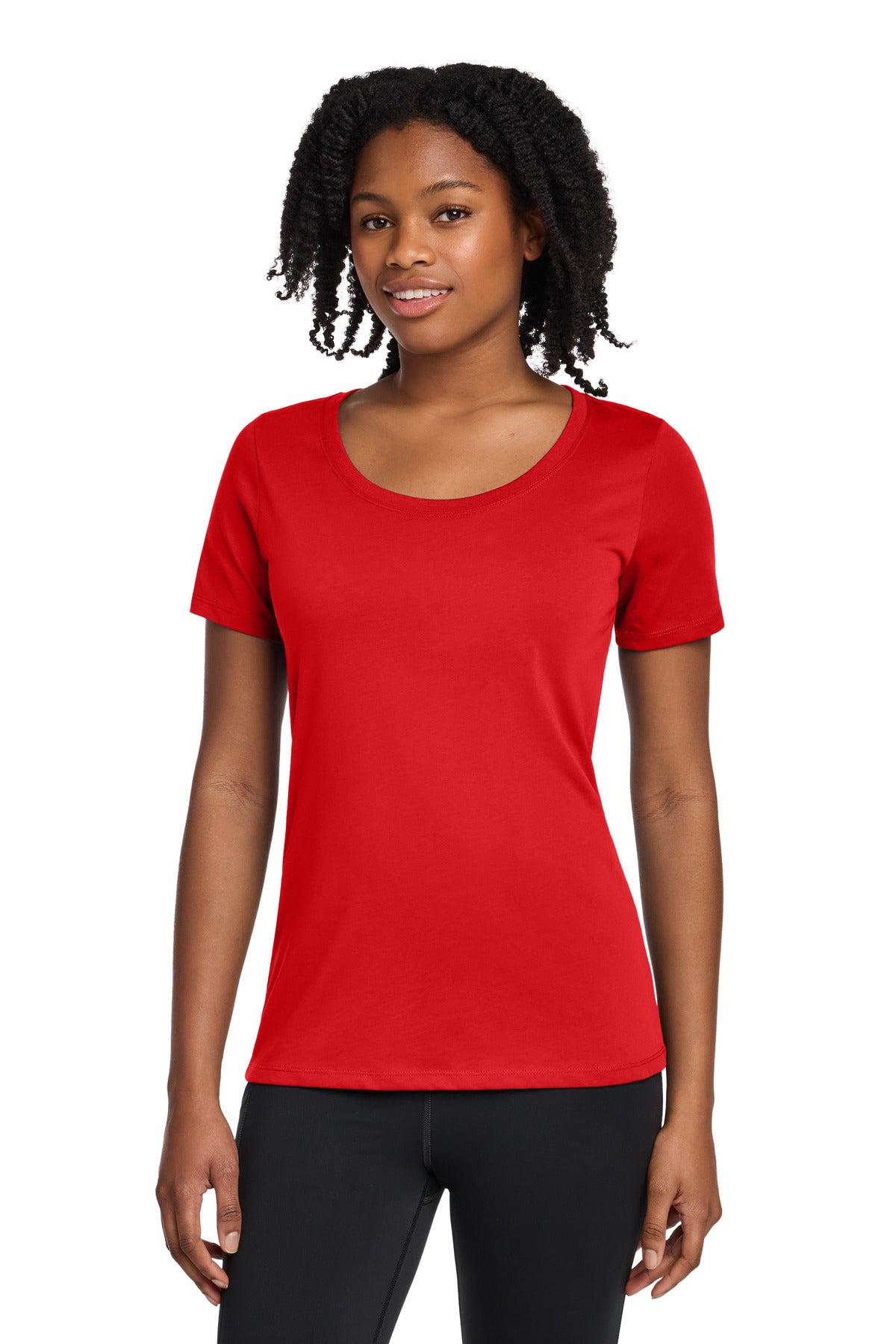 Nike Women's Dri-FIT Cotton/Poly Scoop Neck Tee. NKBQ5234