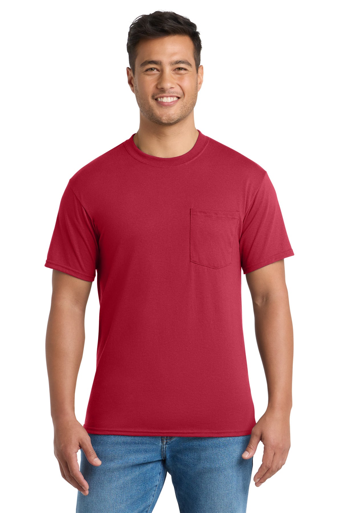 Port & Co ®  Tall Core Blend Pocket Tee. PC55PT