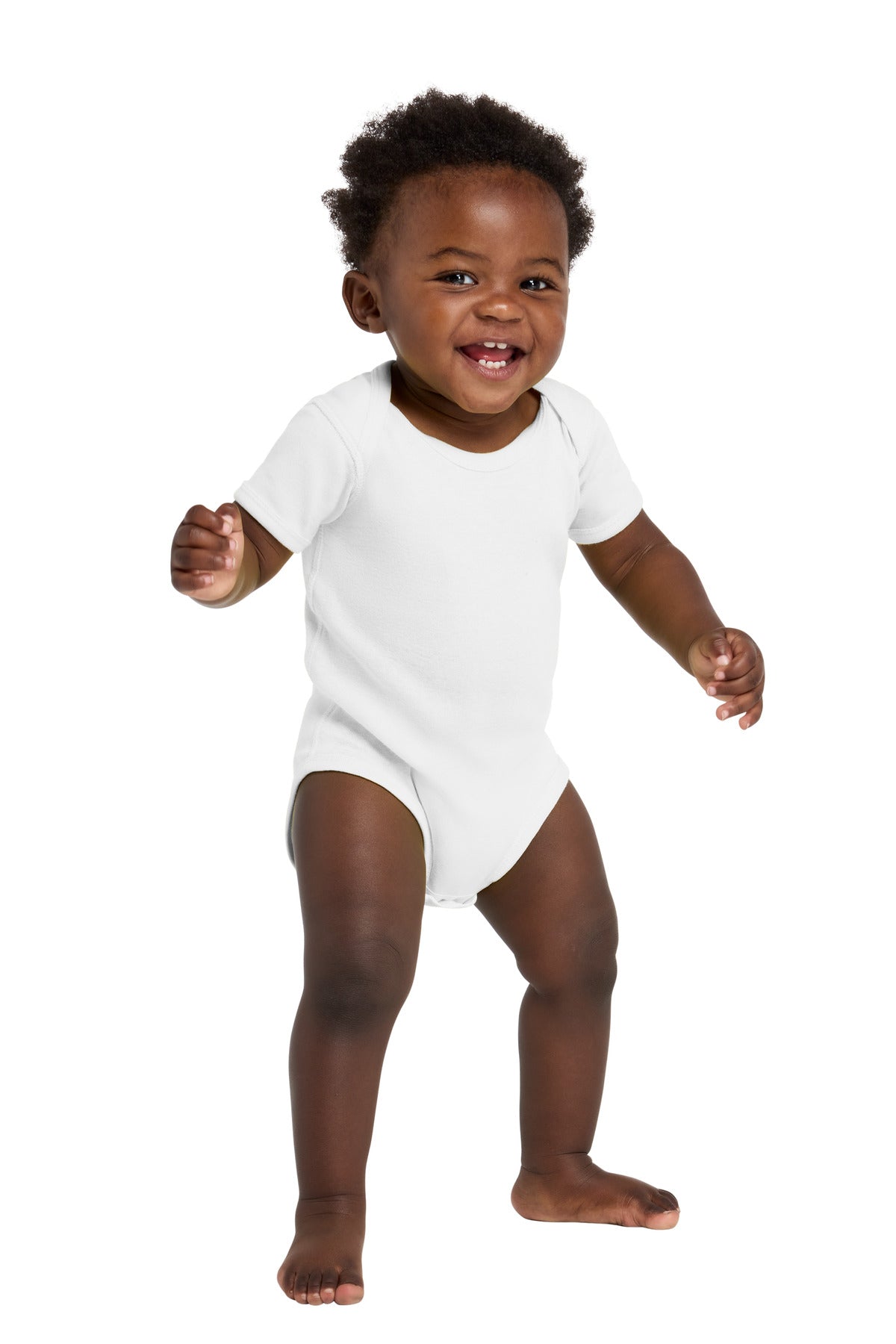 Rabbit Skins ™  Infant Short Sleeve Baby Rib Bodysuit. RS4400