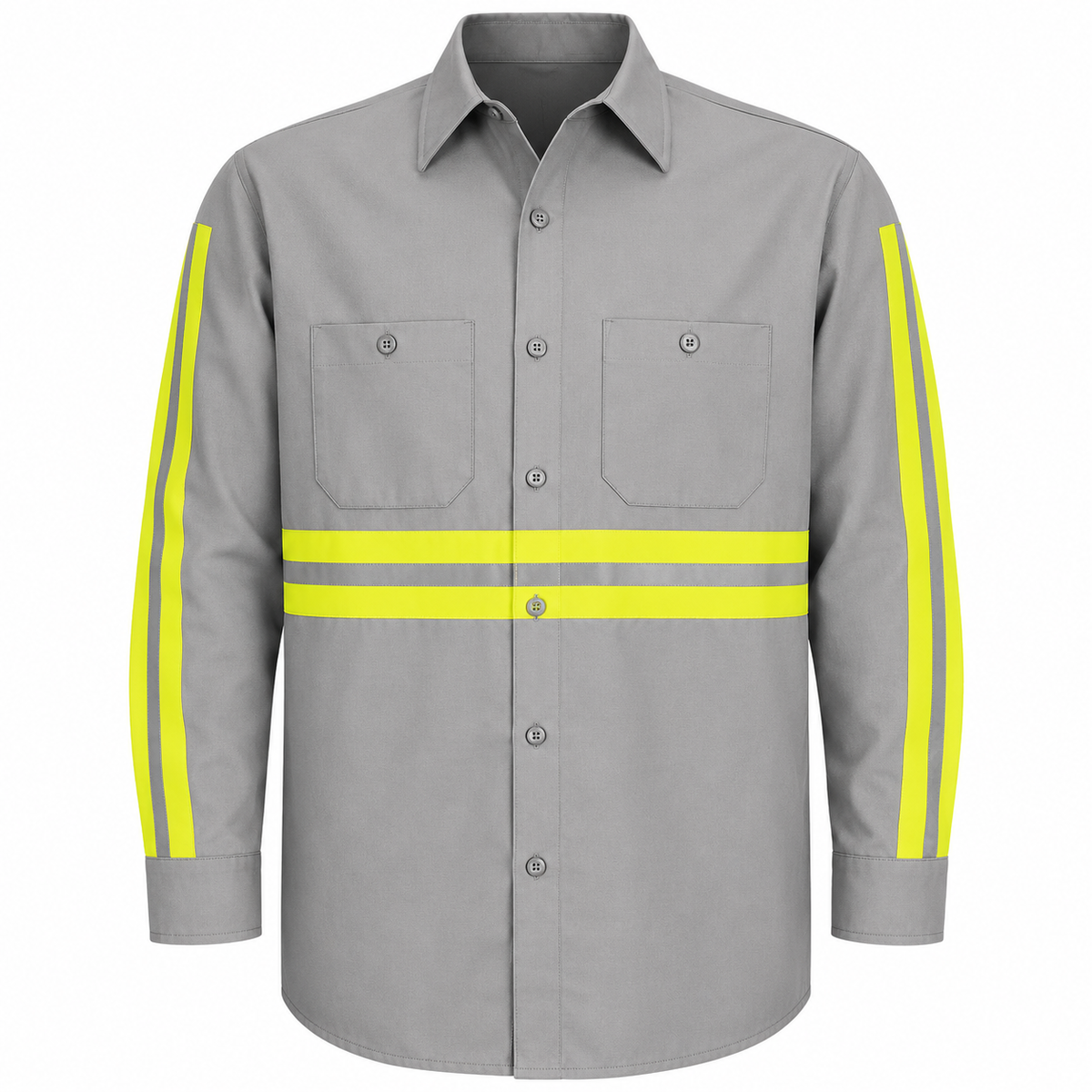 Long Sleeve Enhanced Visibility Industrial Work Shirt