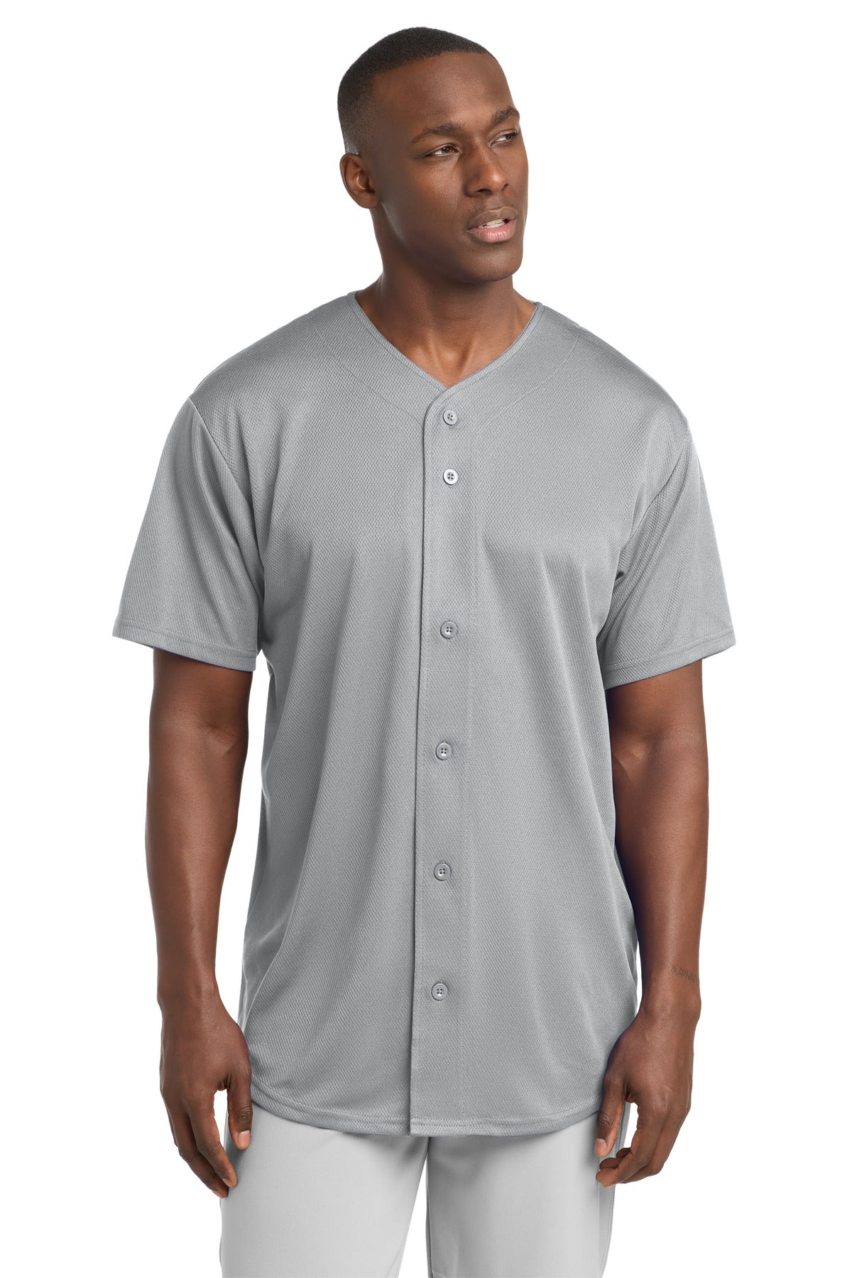 Sport-Tek ®  PosiCharge ®  Tough Mesh Full-Button Jersey. ST220