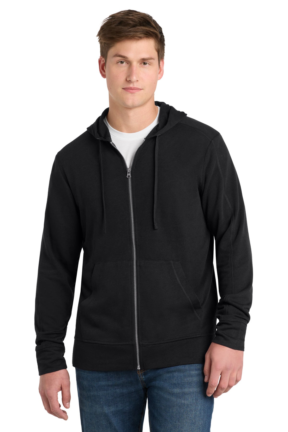 Sport-Tek  ®  PosiCharge  ®  Tri-Blend Wicking Fleece Full-Zip Hooded Jacket ST293