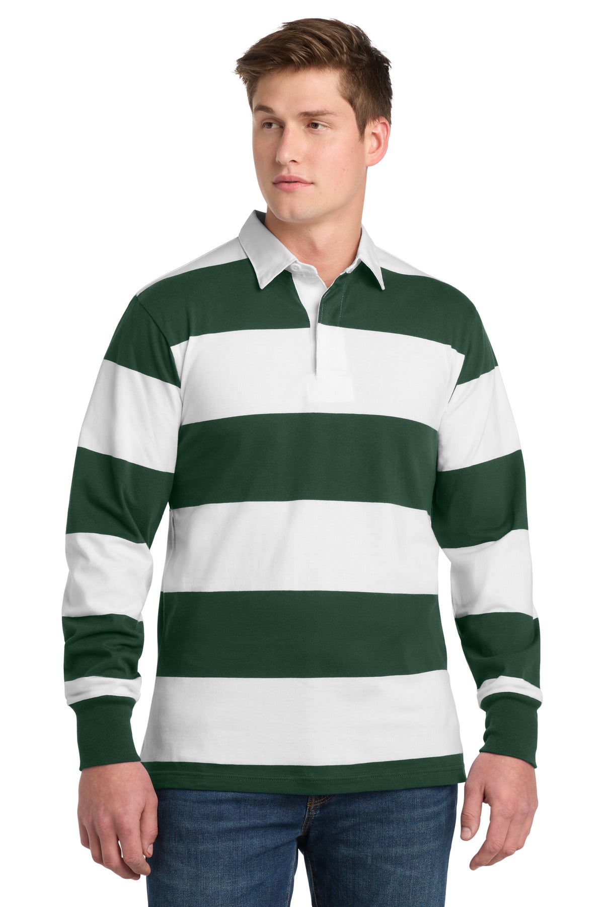 Sport-Tek ®  Classic Long Sleeve Rugby Polo. ST301