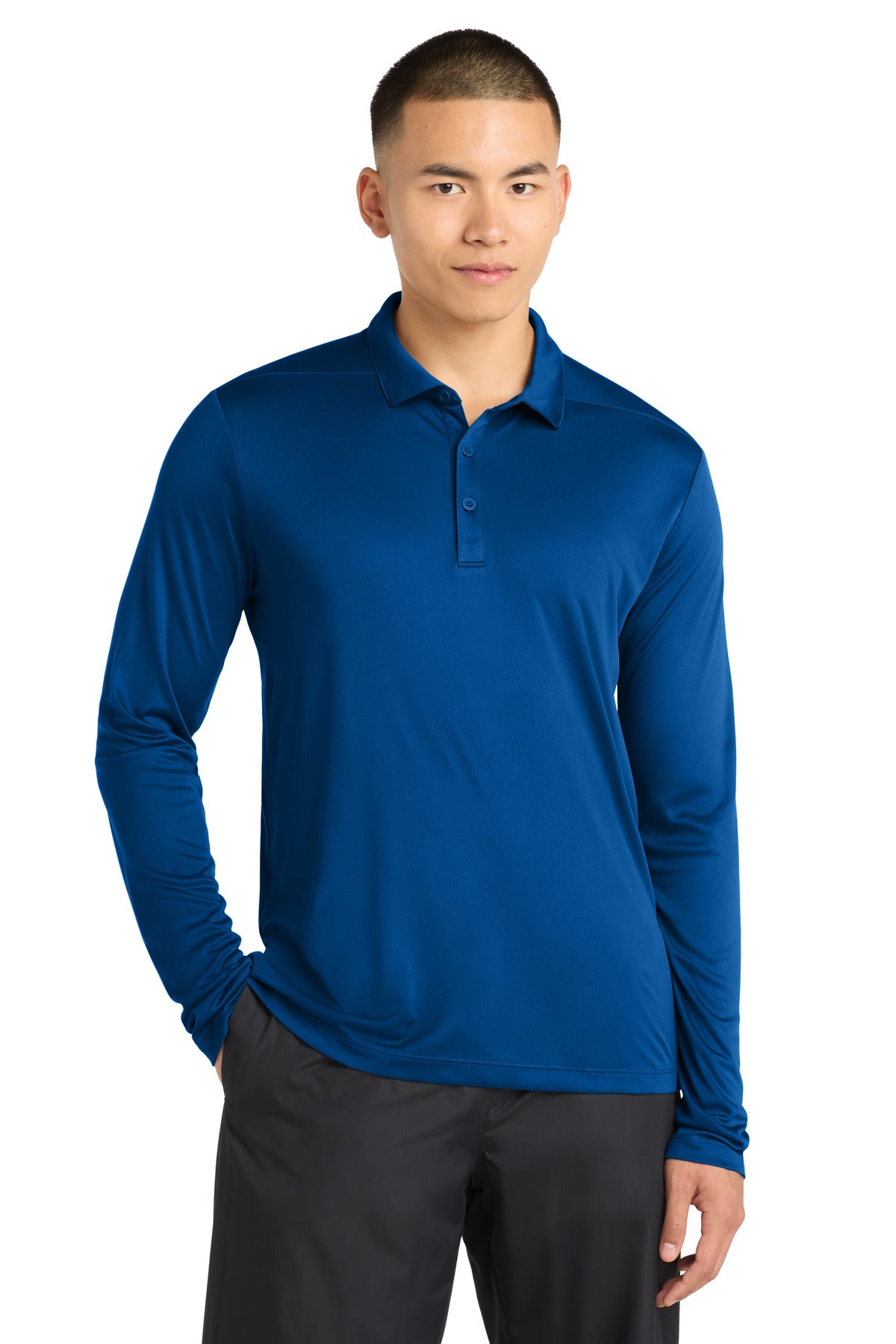 Sport-Tek  ®   Posi-UV ®   Pro Long Sleeve Polo. ST520LS