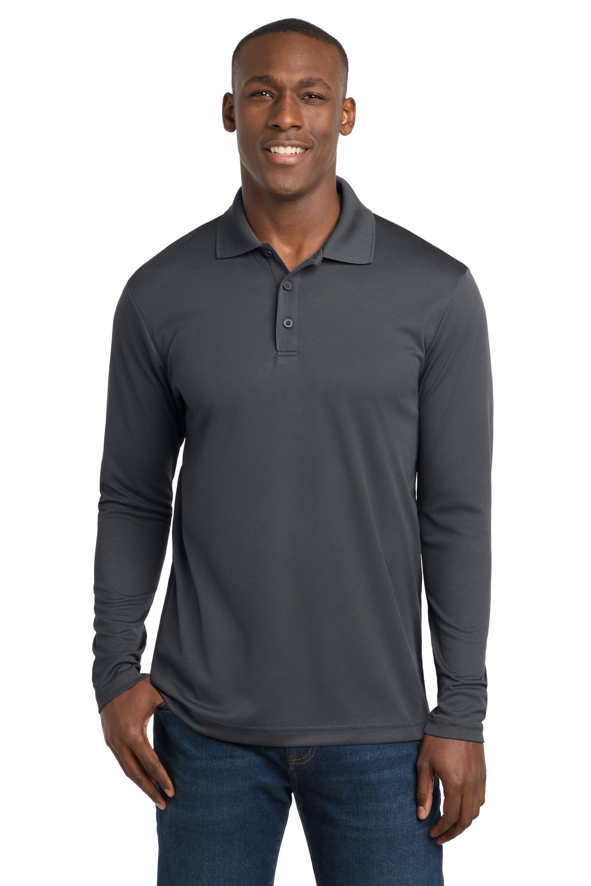 Sport-Tek  ®  PosiCharge  ®  RacerMesh  ®  Long Sleeve Polo. ST640LS