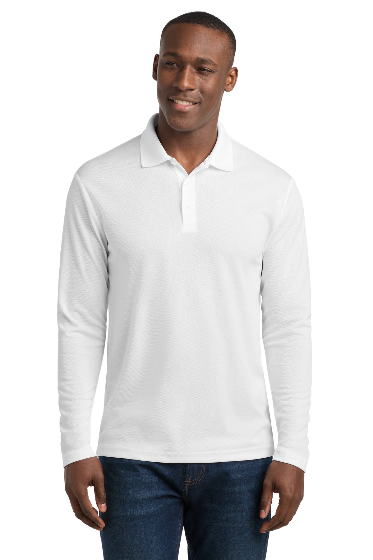 Sport-Tek  ®  PosiCharge  ®  RacerMesh  ®  Long Sleeve Polo. ST640LS