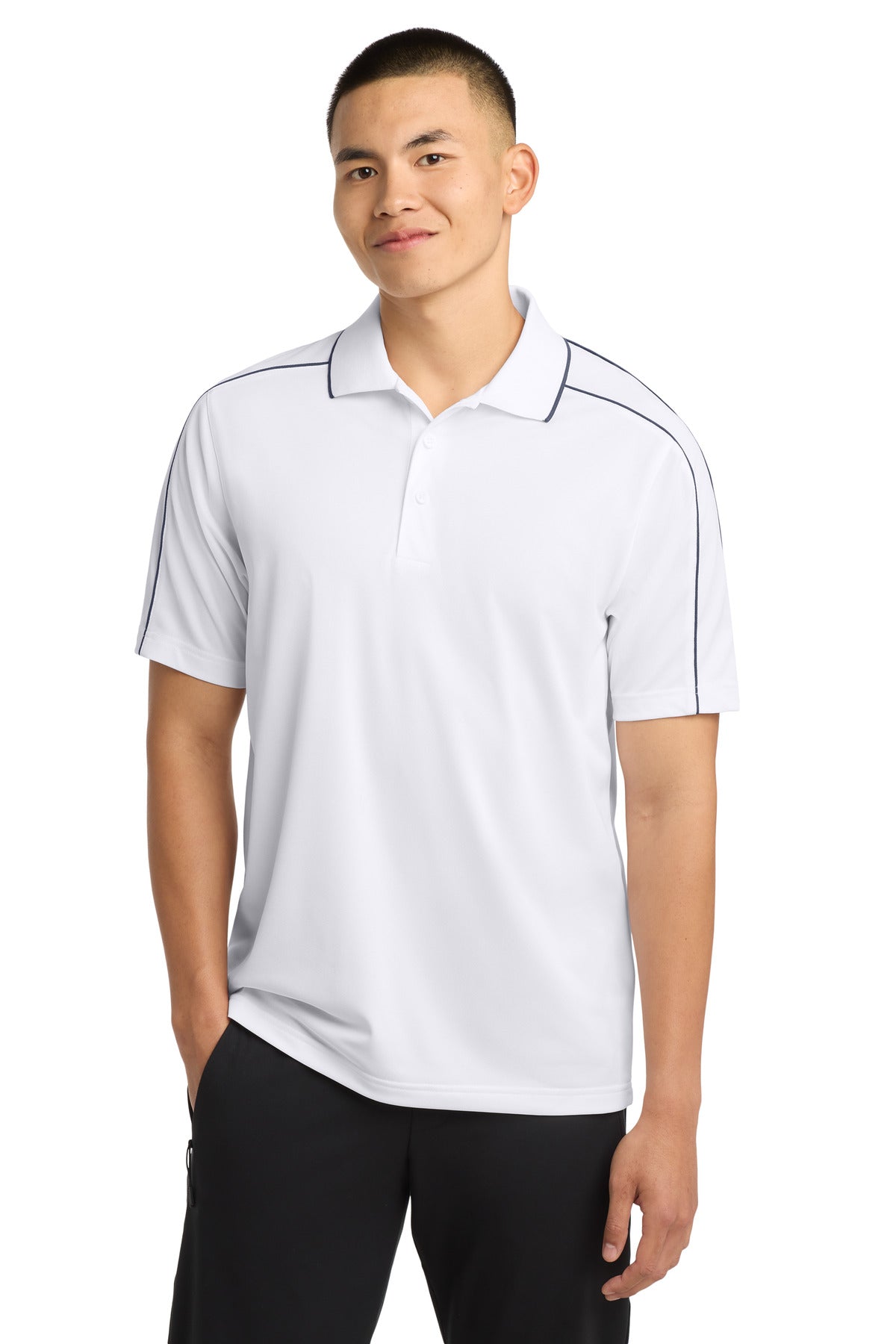 Sport-Tek ®  Micropique Sport-Wick ®  Piped Polo. ST653