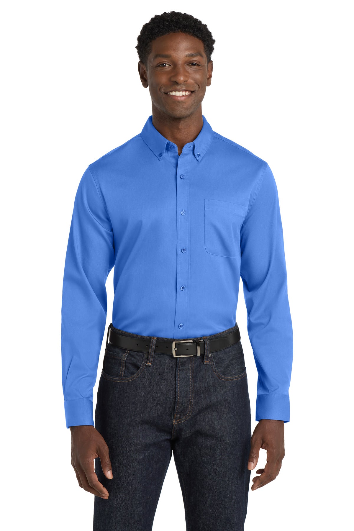 Port Authority ®  Long Sleeve SuperPro React ™  Twill Shirt. W808