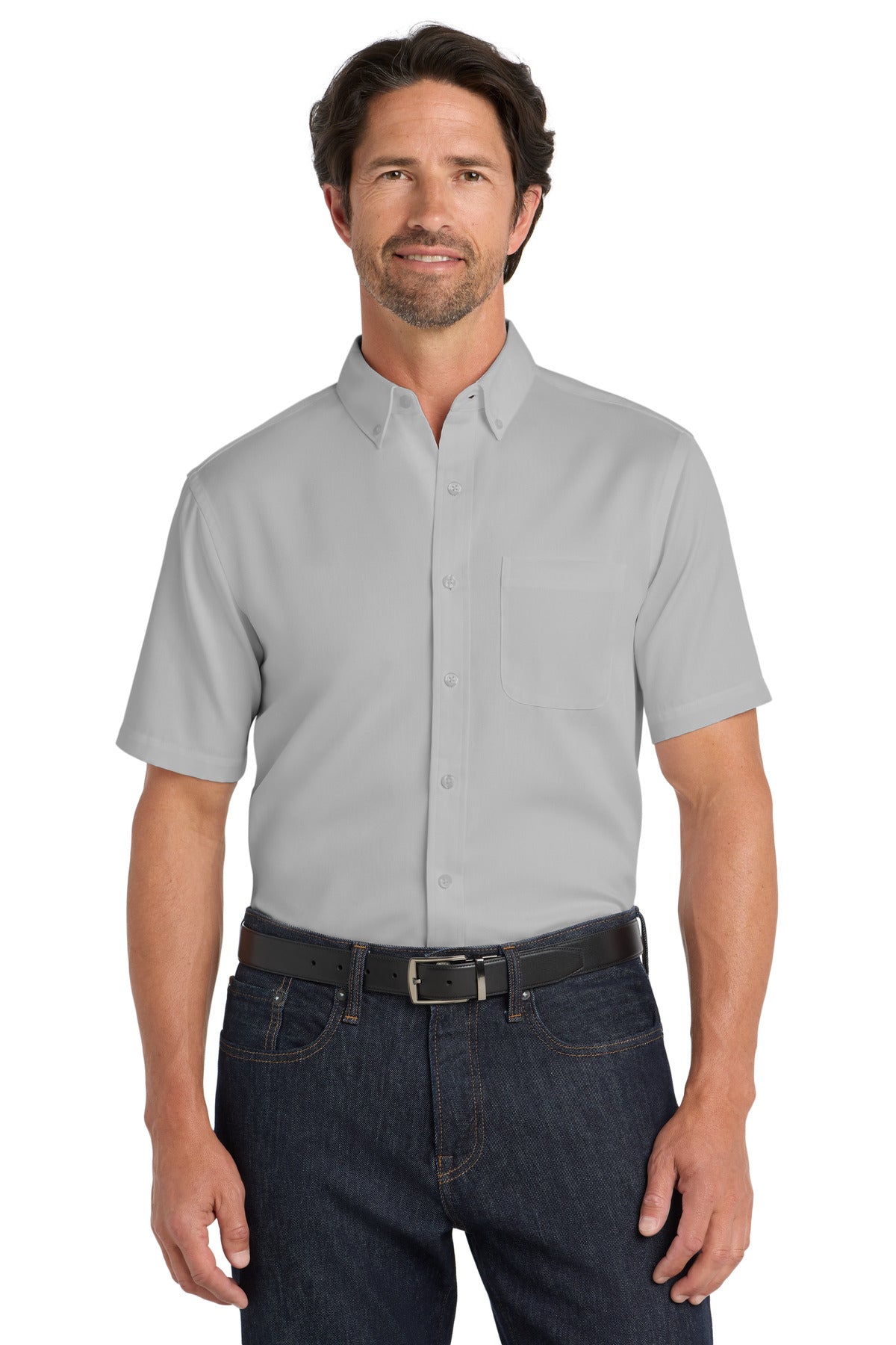 Port Authority ®  Short Sleeve SuperPro React ™  Twill Shirt. W809