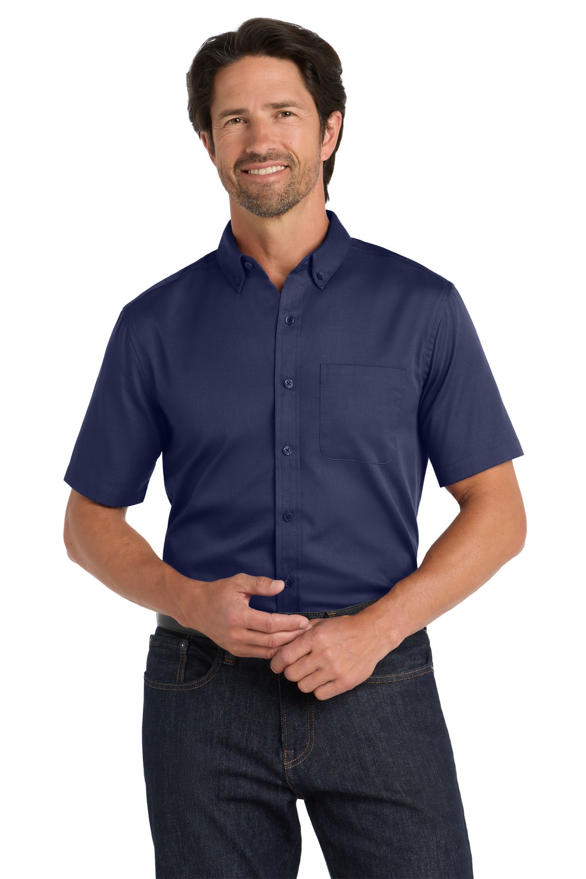 Port Authority ®  Short Sleeve SuperPro React ™  Twill Shirt. W809