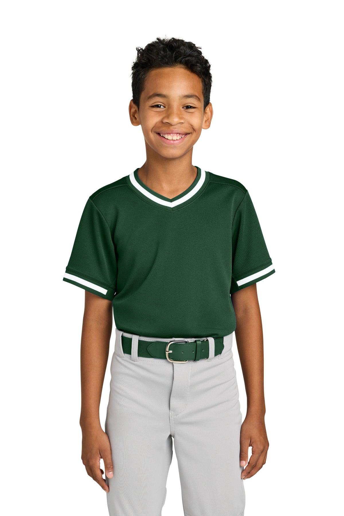 Sport-Tek ®  Youth Tough Mesh V-Neck Baseball Jersey YST221