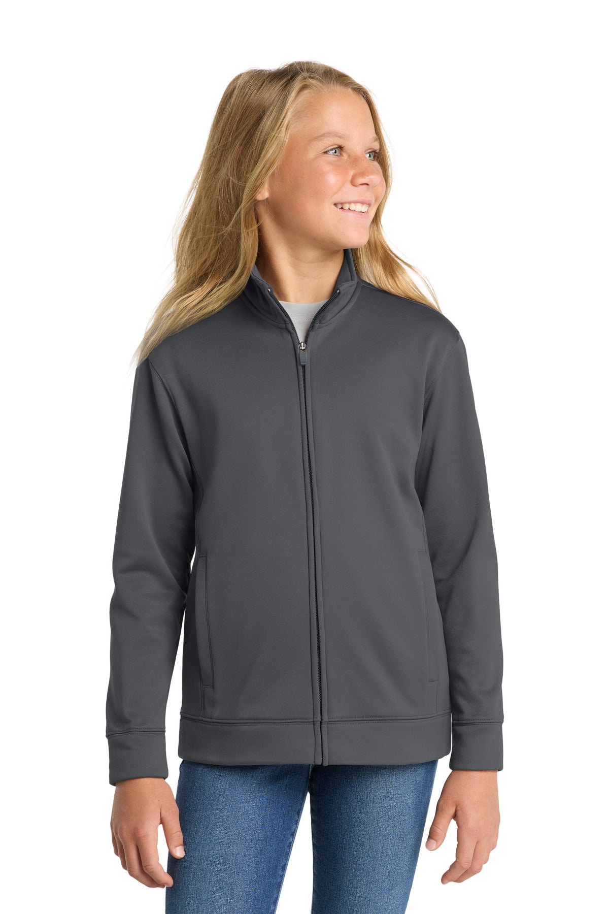 Sport-Tek ®  Youth Sport-Wick ®  Fleece Full-Zip Jacket.  YST241