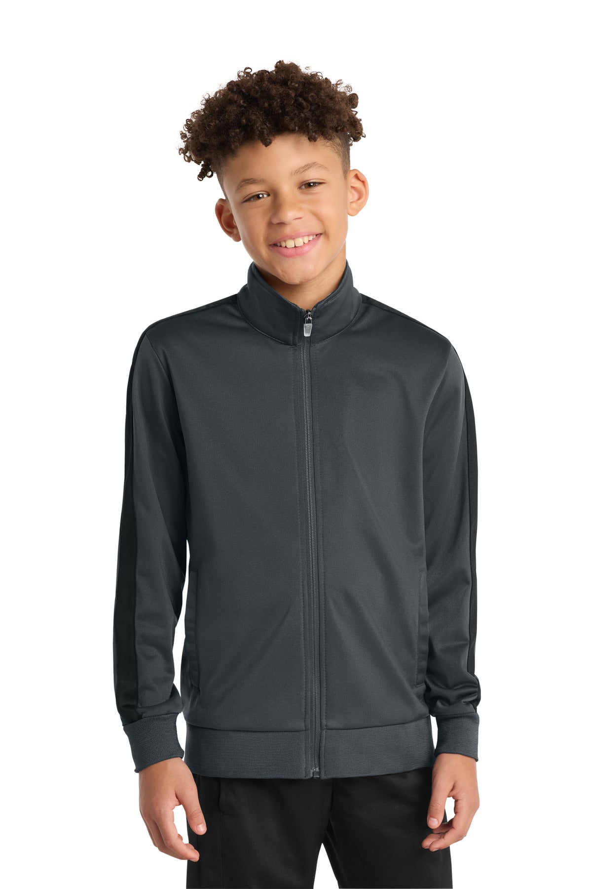 Sport-Tek  ®  Youth Tricot Sleeve Stripe Track Jacket. YST94