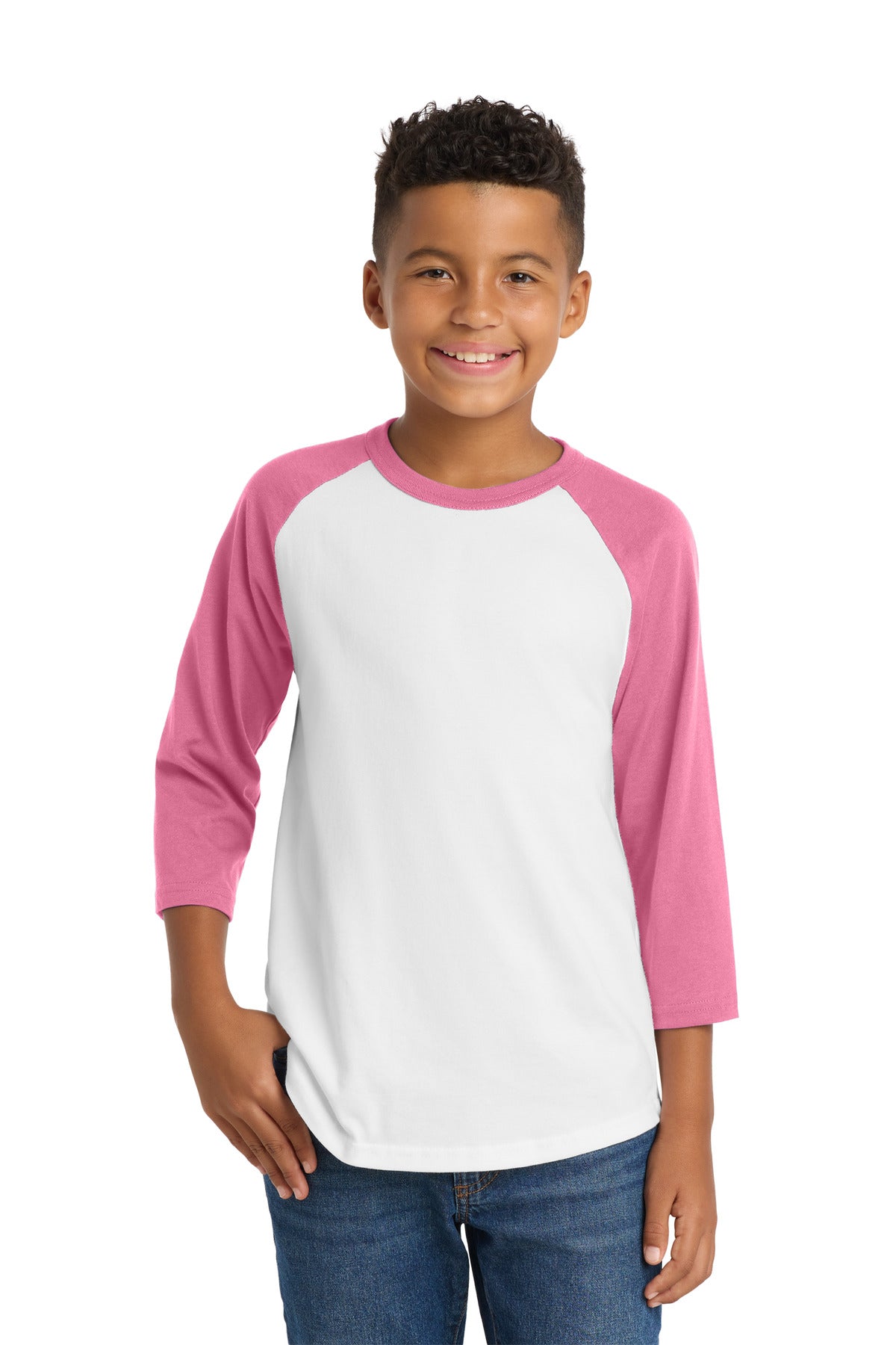 Sport-Tek ®  Youth Colorblock Raglan Jersey.  YT200
