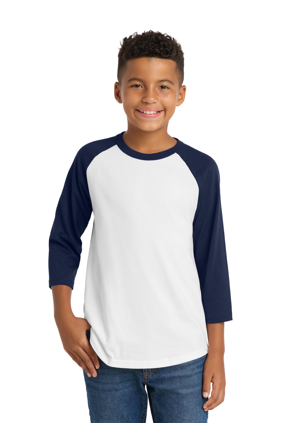 Sport-Tek ®  Youth Colorblock Raglan Jersey.  YT200